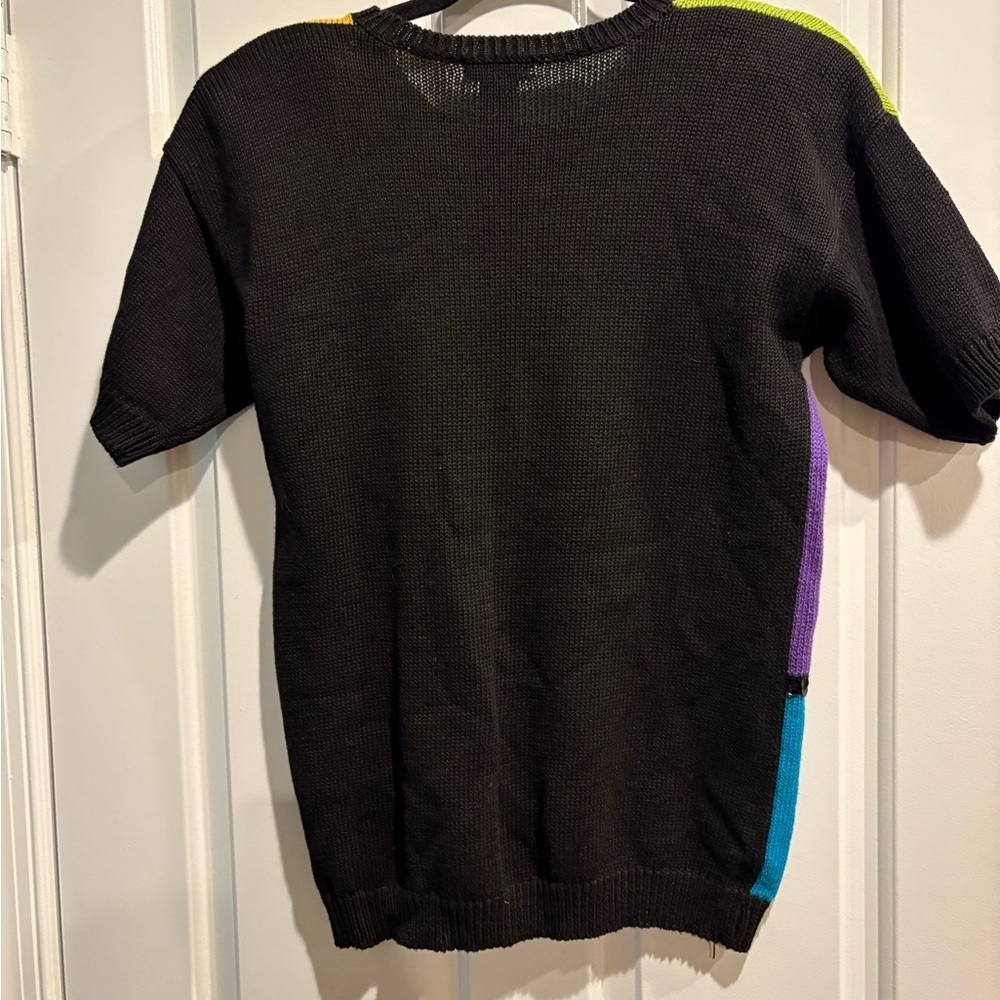 Christina vintage 1990s colorblock shirt sleeve sweater with sequin details
S - Picture 3 of 4